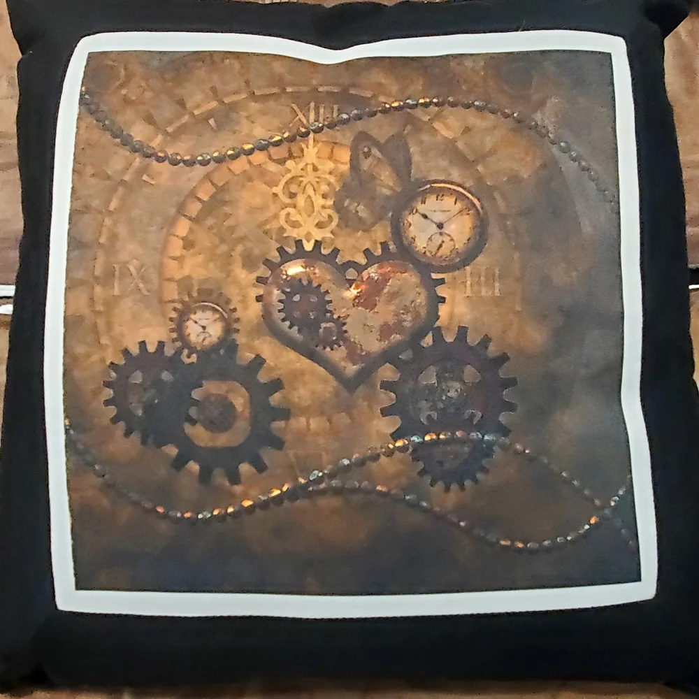 Steampunk Decorative Pillows Set Of 4